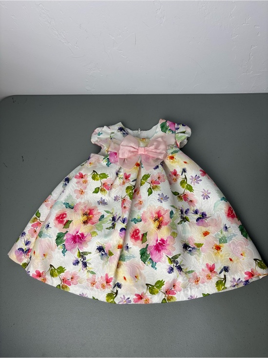 Bonnie Baby Other - Bonnie Baby Girls Dress 18M 18 Month Floral Pink Bow Dressy Spring Summer